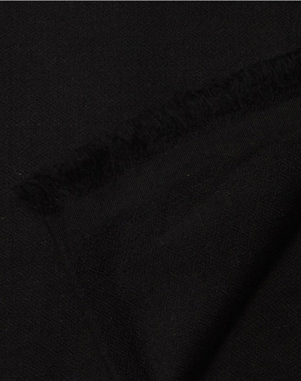 Black Cashmere Travel Wrap – detail view
