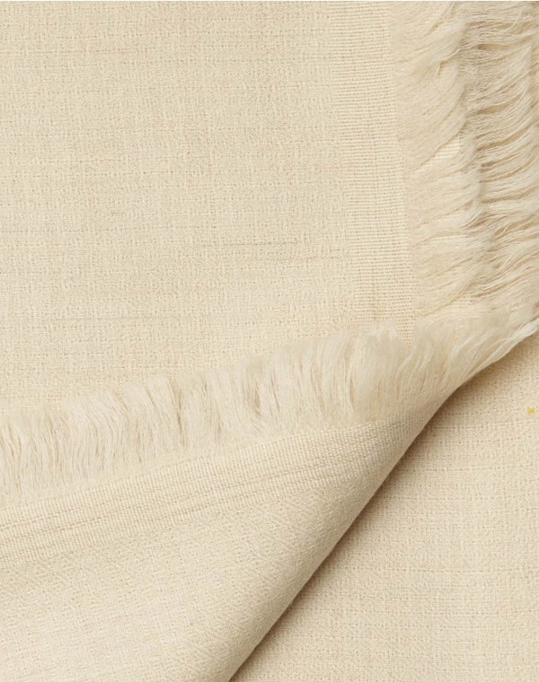 White Cashmere Travel Wrap – detail view