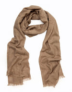 Un Dyed Natural Cashmere Travel Wrap